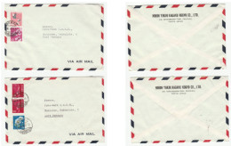METAL INDUSTRY  2x 1960s Nhon Yakin Kagaku Kogyo Co JAPAN COVERS To PYRO WERK Co Germany Air Mail Cover Stamps - Brieven En Documenten