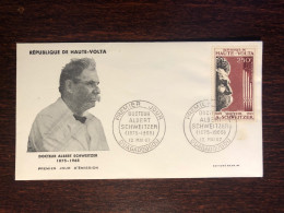 HAUTE VOLTA FDC COVER 1967 YEAR SCHWEITZER HEALTH MEDICINE STAMPS - Alto Volta (1958-1984)