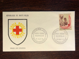 HAUTE VOLTA FDC COVER 1970 YEAR RED CROSS CROIX ROUGE HEALTH MEDICINE STAMPS - Alto Volta (1958-1984)