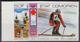 Komoren Mi.Nr. 269B Olympiade 1976 Innsbruck, Abfahrtslauf, Ungez. (50) - Comores (1975-...)