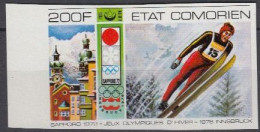 Komoren Mi.Nr. 270B Olympiade 1976 Innsbruck, Skispringen, Ungez. (200) - Comores (1975-...)