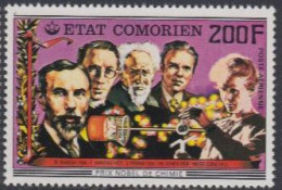 Komoren Mi.Nr. 350 75J.Nobelpreis, Chemie, U.a. Marie Curie (200) - Comores (1975-...)