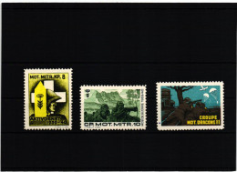 Schweiz Soldatenmarken, CP.MOT.MITR.  MOT.Mitr.KP, Groupe DRAGONS, Aktivdienst 1939 1940 - Vignetten