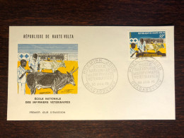 HAUTE VOLTA FDC COVER 1970 YEAR VETERINARY HEALTH MEDICINE STAMPS - Alto Volta (1958-1984)