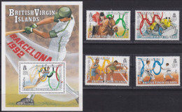 F-EX48915 BRITISH VIRGIN MNH 1990 OLYMPIC BARCELONA BASEBALL ATHLETICS EQUESTRIAN. - Verano 1992: Barcelona