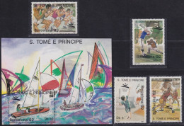 F-EX48923 SAO TOME I PRINCIPE MNH 1989 OLYMPIC BARCELONA ATHLETISM BASEBALL TENNIS.  - Verano 1992: Barcelona