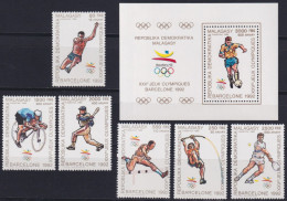 F-EX48887 MADAGASCAR MNH 1989 OLYMPIC GAMES BARCELONA ATHLETISM CYCLING TENNIS.  - Verano 1992: Barcelona