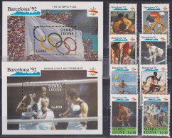 F-EX48880 SIERRA LEONE MNH 1990 OLYMPIC BARCELONA BOXING ARCHERY ATHLETISM.  - Verano 1992: Barcelona