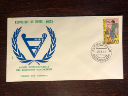 HAUTE VOLTA FDC COVER 1981 YEAR DISABLED PEOPLE HEALTH MEDICINE STAMPS - Alto Volta (1958-1984)