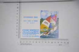 Mini Calendrier 1984 Supermarché CODEC 84110 Vaison La Romaine / Illustration Planche à Voile - Formato Piccolo : 1981-90