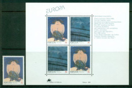 PORTUGAL – AZORES 1993 Mi 434 + BL 13** Europa CEPT – Contemporary Art [B403] - 1993