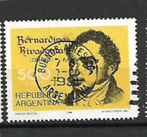 ARGENTINA - AÑO 1980 -  Personajes - Bernardino Rivadavia - Usado - Usados