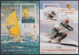 F-EX48108 ANDORRA MNH 1991 FRANQUICIA OLYMPIC GAMES BARCELONA SAILING BOAT SKI.  - Verano 1992: Barcelona