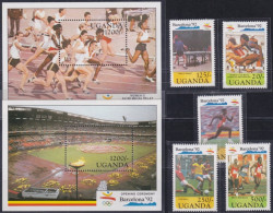 F-EX48878 UGANDA MNH 1991 OLYMPIC GAMES BARCELONA TENNIS TABLE ATHLETISM.  - Verano 1992: Barcelona