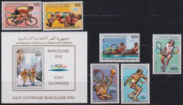 F-EX48847 COMORES MNH 1992 PERF SET BARCELONA OLYMPIC GAMES ATHLETISM CYCLING.  - Verano 1992: Barcelona