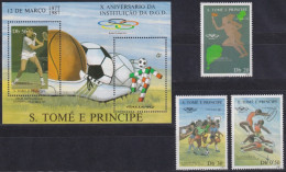 F-EX48851 SAO TOME I PRINCIPE MNH 1987 OLYMPIC GAMES BARCELONA TENNIS SOCCER.  - Verano 1992: Barcelona