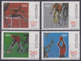 F-EX48936 ANGOLA MNH 1992 OLYMPIC GAMES BARCELONA ATHLETISM CICLING JOCKEY JAVALIN.  - Verano 1992: Barcelona