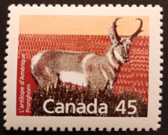 Canada 1988 MNH Sc #1172**   46c Pronghorn, Perf. 12.5 X 13.1 - Unused Stamps