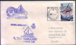 POLAND - SPITSBERGEN  S/S JAN TURLEJSKI - SCHOOL SHIP - HELICOPTER  - 1978 - Arctic Expeditions