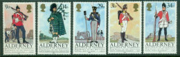 ALDERNEY 1985 Mi 23-27** Historic Military Uniforms [B425] - Militares