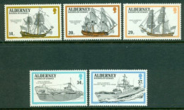 ALDERNEY 1990 Mi 43-47** War Ships In The British Fleet With The Name ”Alderney” [B429] - Militares