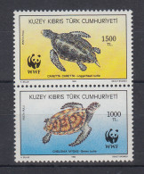 Türkisch-Zypern 1992 EUROPA Schildkröten Mi.-Nr. 335-334 Senkr. Paar **  - Andere & Zonder Classificatie