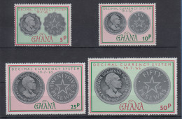 Ghana 1965 Münzen Einführung Dezimalsystem Mi.-Nr. 220-223 Postfrisch ** - Ghana (1957-...)