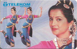 Malaysia - Telekom Malaysia (chip) - Costume Of Indian Dancer, Gem5 Black, 10RM, Used - Malesia