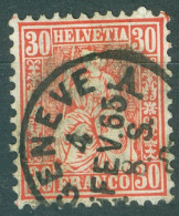 Suisse Yvert 38 Ou Zum 33 Ob TB - Used Stamps