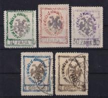 ALBANIA 1913 - Canceled - Sc# 27-31 - Albanien