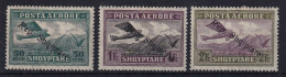 ALBANIA 1927 - MLH - Sc# C11-C13 - Air Mail - Albania