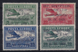 ALBANIA 1928 - MLH - Sc# C15-C18 - Air Mail - Albanie