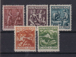 AUSTRIA 1924 - MNH - ANK 442-446 - Unused Stamps