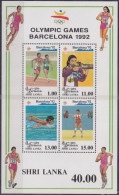 F-EX48112 SRI LANKA MNH 1992 OLYMPIC GAMES BARCELONA ATHLETISM SHUTTING SWIMMING.  - Verano 1992: Barcelona