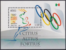 F-EX48871 MEXICO MNH 1992 OLYMPIC GAMES BARCELONA TOURCH.  - Verano 1992: Barcelona