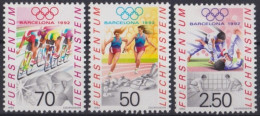 F-EX48866 LIECHTENSTEIN MNH 1992 OLYMPIC GAMES BARCELONA ATHLETISM CYCLING JUDO.  - Verano 1992: Barcelona