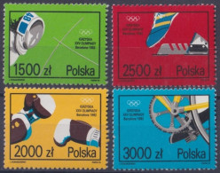 F-EX48859 POLAND MNH 1992 OLYMPIC GAMES BARCELONA CYCLING FENCING BOXING ATHLETISM.  - Zomer 1992: Barcelona