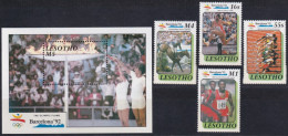 F-EX48881 LESOTHO 1990 MNH BARCELONA SPAIN OLYMPIC GAMES ATHLETISM EQUESTRIAN JUMP.  - Zomer 1992: Barcelona