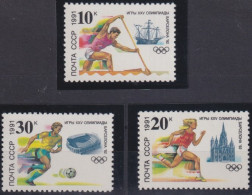 F-EX48927 RUSSIA 1991 MNH BARCELONA OLYMPIC GAMES ATHLETISM SOCCER.  - Verano 1992: Barcelona