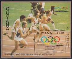 F-EX48857 GUYANA MNH 1988 SEOUL OLYMPIC GAMES TO BARCELONA ATHLETISM.  - Summer 1992: Barcelona