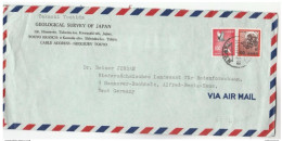 Japan GEOLOGICAL SURVEY To SOIL RESEARCH Lower Saxony State Office Germany 1973 Airmail COVER Stamps Geology Minerals - Otros & Sin Clasificación