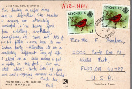 SEYCHELLES,  Picture Postcard, Madagascar Fody     /    Carte Postale, Plocéidé - Songbirds & Tree Dwellers