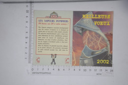 Mini Calendrier 2002 Les Sapeurs Pompiers - Tamaño Pequeño : 2001-...