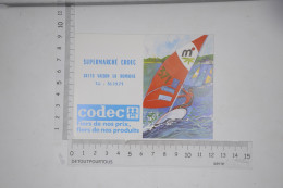 Mini Calendrier 1984 Supermarché CODEC 84110 Vaison La Romaine / Illustration Planche à Voile - Tamaño Pequeño : 1981-90