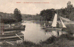 Chiny  Le Départ Pour L'excursion En Barquette Animée Voyagé En 1910 - Chiny