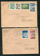 1947 Yugoslavia X 2 Zagreb Covers - Oslo Norway - Brieven En Documenten