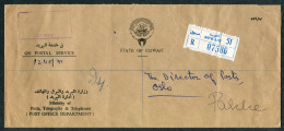 1971 Kuwait Safat Reg. Ministry Of Posts, Telegraphs & Telephones Official Cover - The Director Of Posts, Oslo Norway - Kuwait