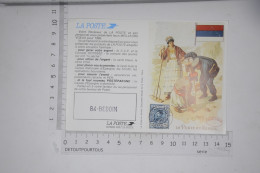 Mini Calendrier 1989 LA POSTE / Illustration Poste En Serbie Facteur - Tamaño Pequeño : 1981-90