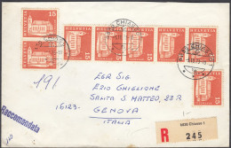 SUISSE - 1973 - Otto Yvert 817, Obliterati, Su Busta Di Raccomandata Viaggiata. - Storia Postale