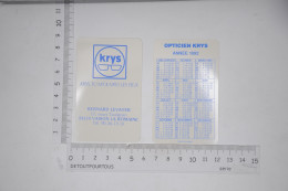 Lot De 3 Calendriers Mini Calendrier Plastifié Format Carte De Visite1992 1993 2002 KRYS Opticien LEVAYER 84110 Vaison - Formato Piccolo : 1981-90